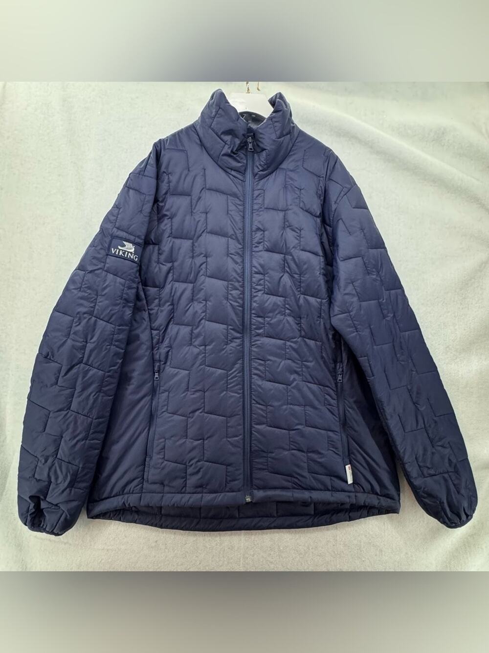 EUC Rare Viking Cruise Lines Thinsulate Lightweight Puffer Jacket Navy Large